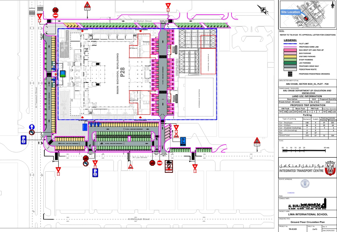 School circulation and traffic-safety plan, Abu Dhabi