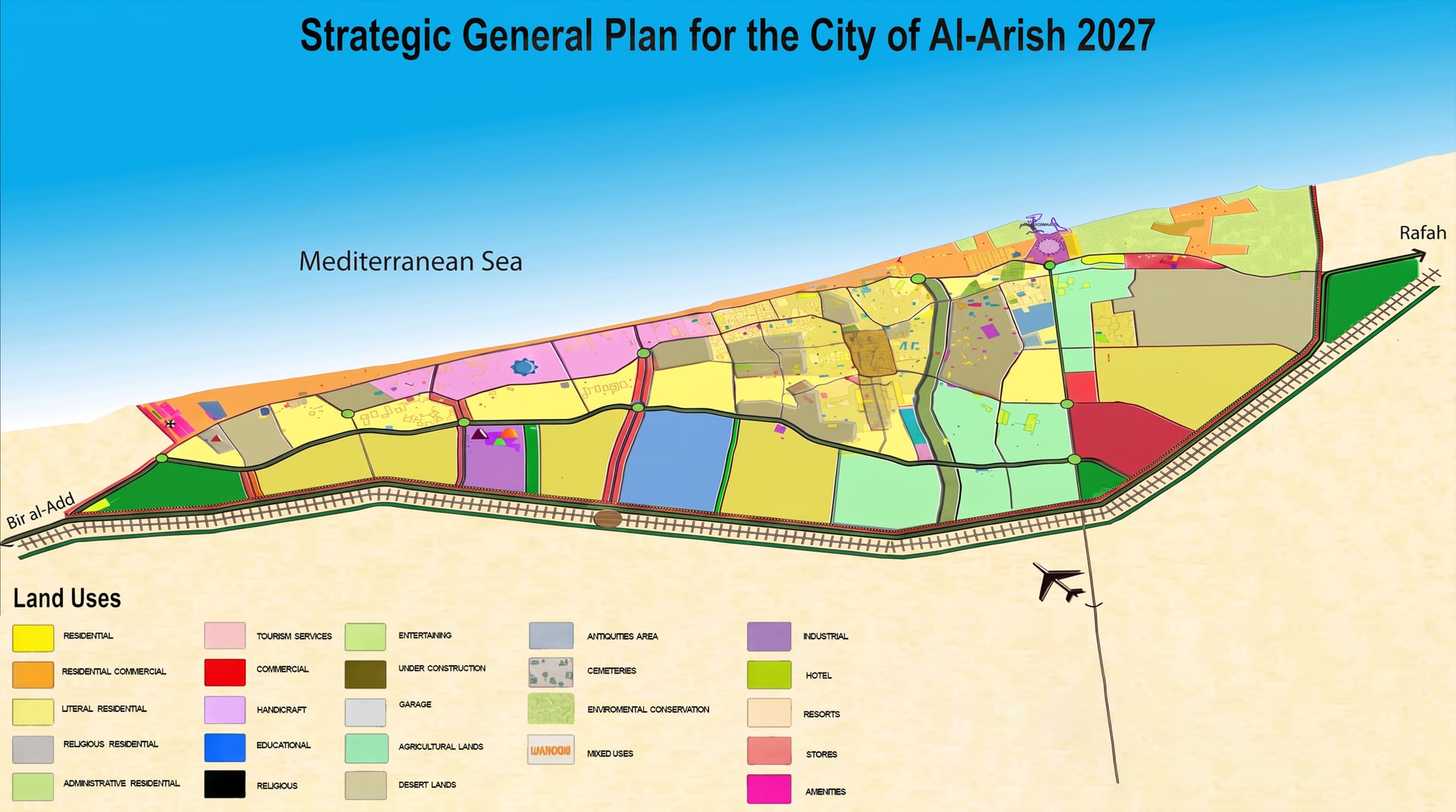 Strategic & Detailed Plan — Al Areesh City — master plan drawing