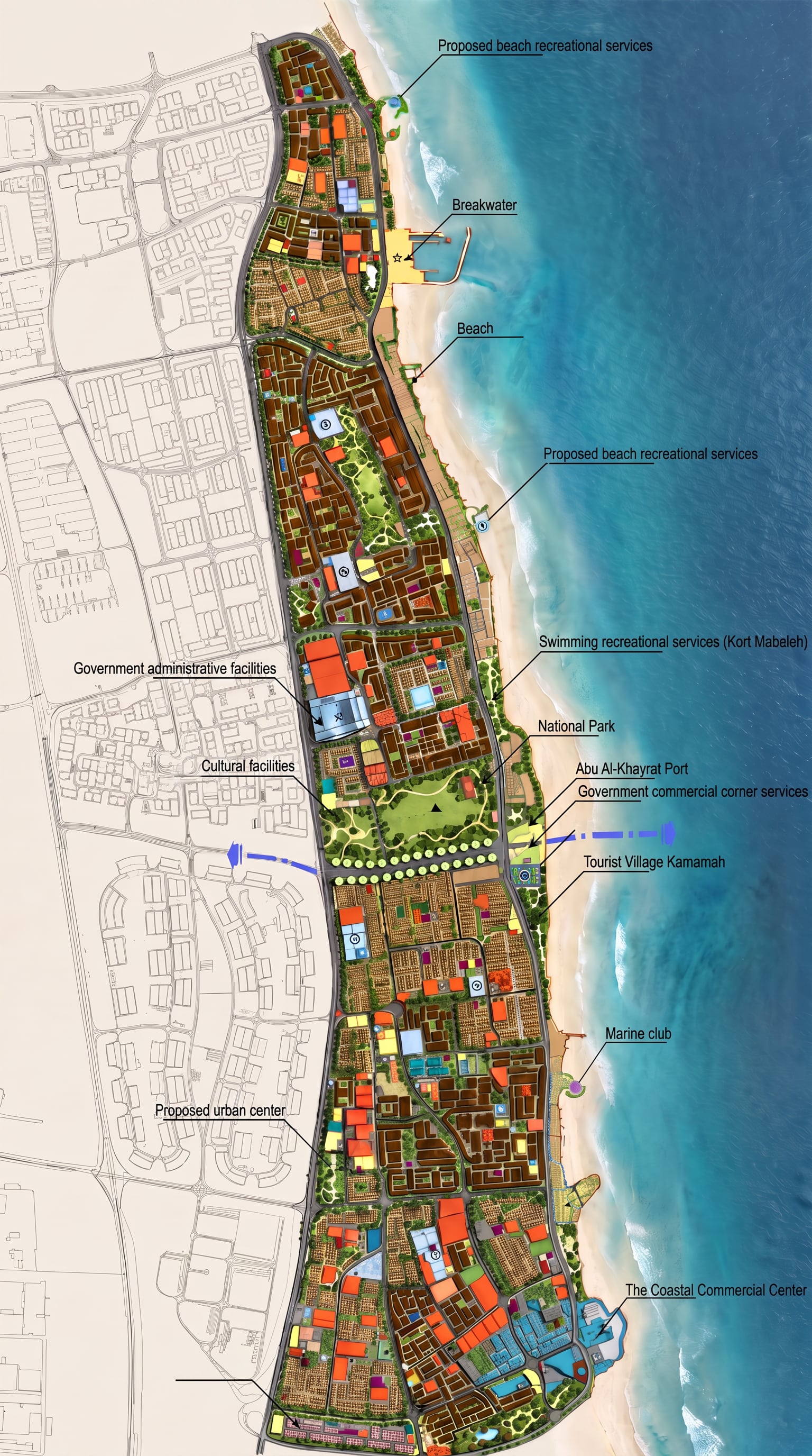 Investment Areas — Fintas to Fahaheel — master plan drawing