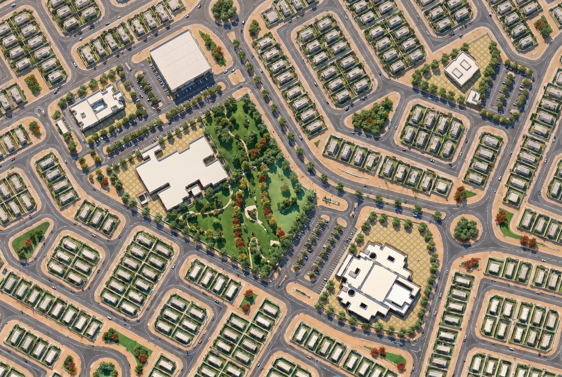 Jaber Al-Ahmad Residential City — aerial view