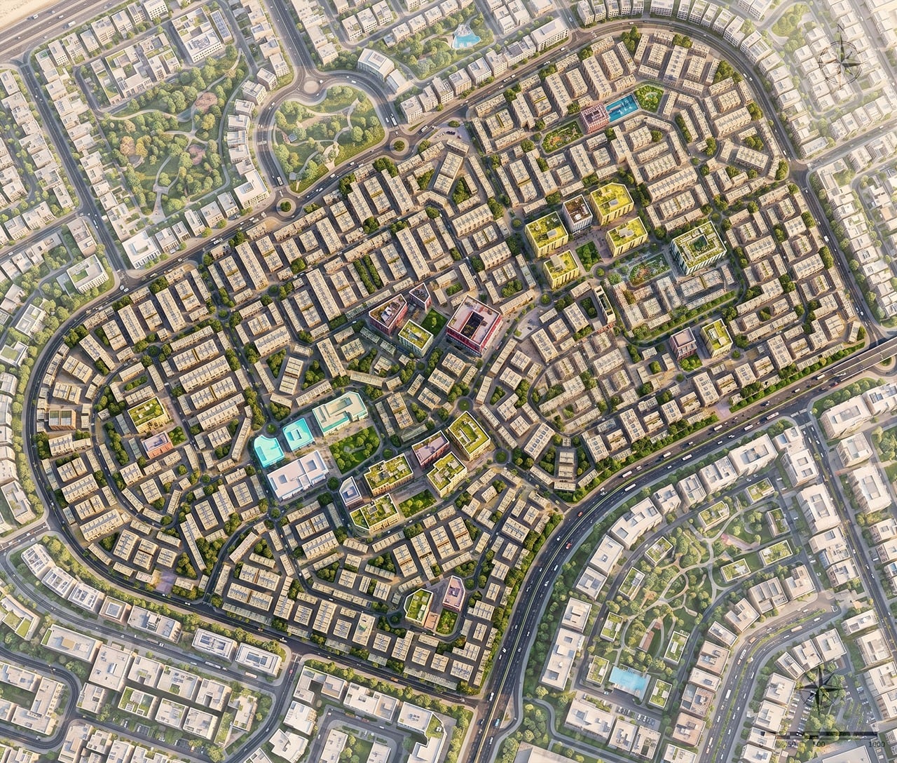 New Khiran City — aerial view