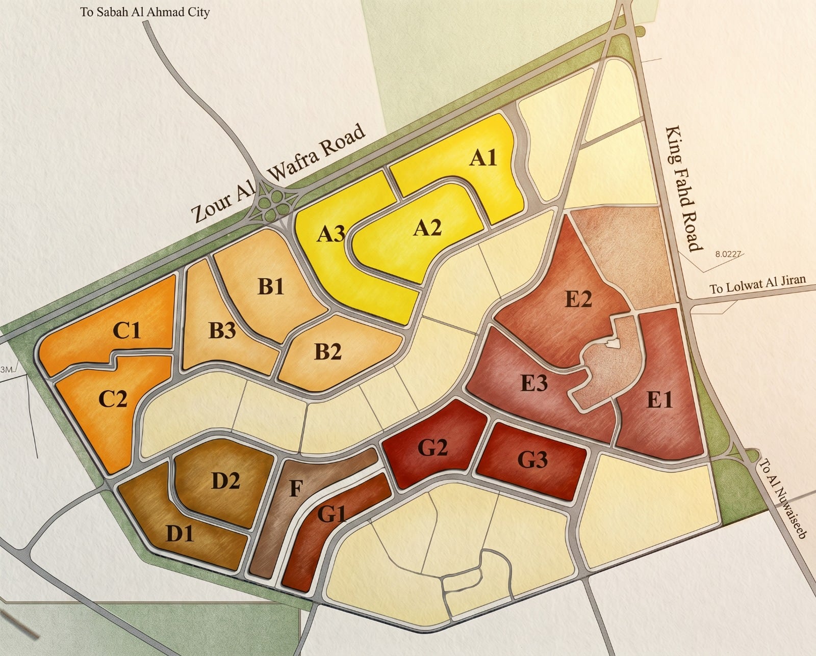 New Khiran City — master plan drawing