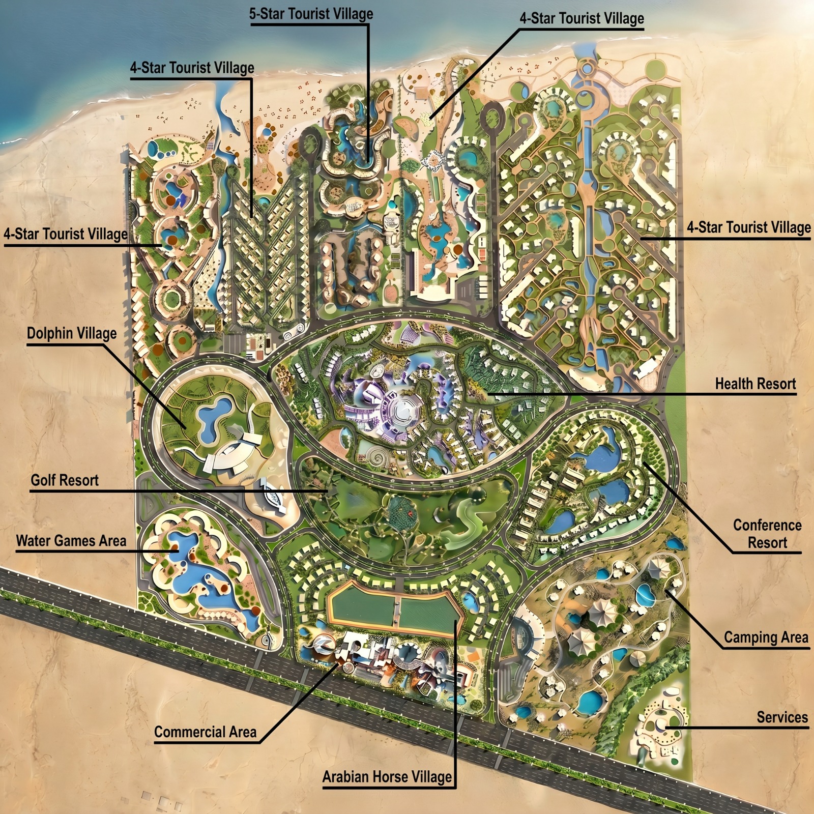 Marsa Matrouh Tourist Resort — Design visualisation