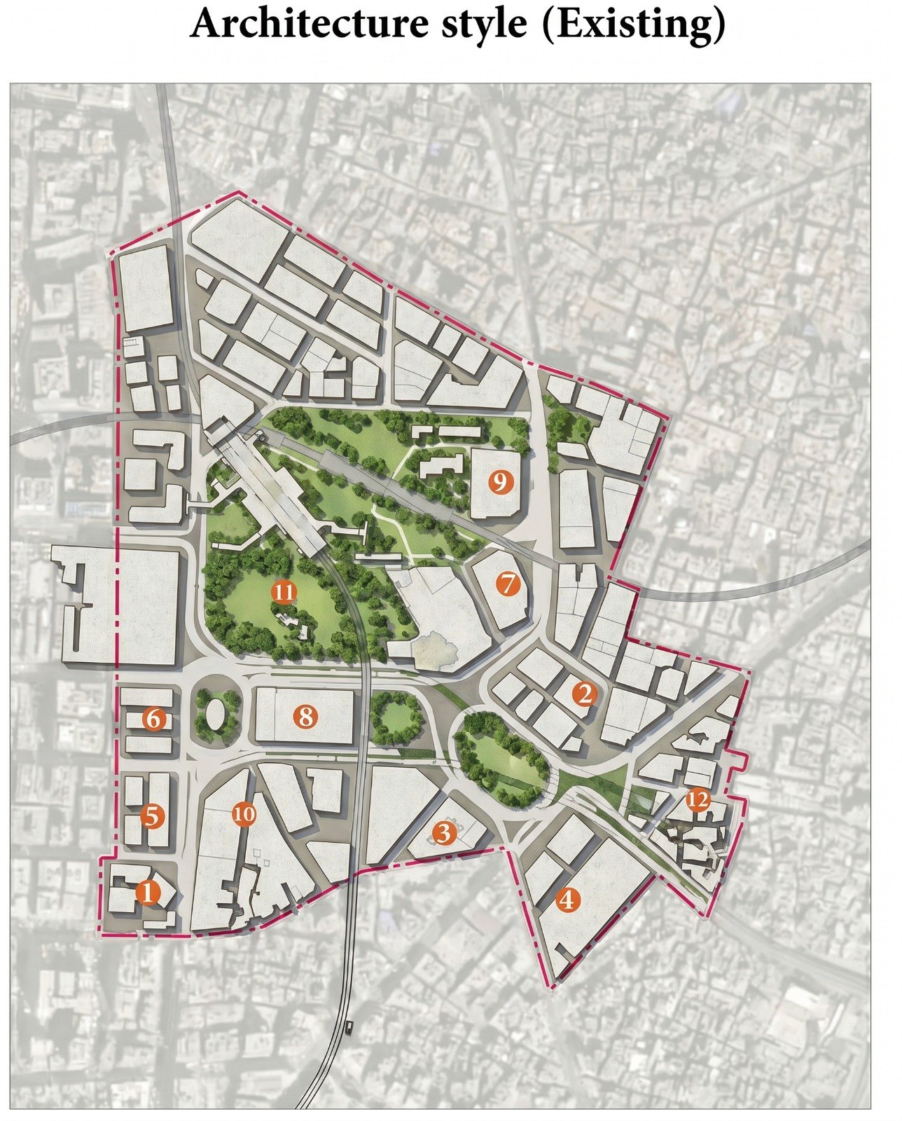 Opera & Attaba Squares — Planning — Design visualisation